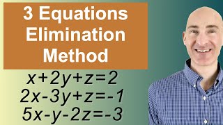 Solving Systems of 3 Equations Elimination [upl. by Weihs]