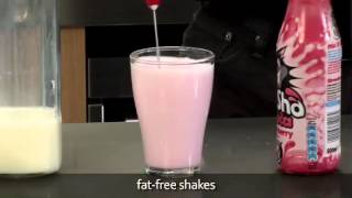 How to make a fat free milkshake using an aerolatte milk frother [upl. by Nithsa772]